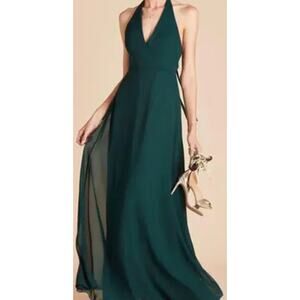 BIRDY GREY 22 3XL plus emerald green Moni halter bridesmaid maxi dress NWT B144